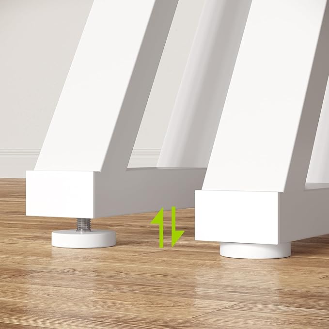 LITTLE TREE 55 Inch Large Simple Industrial Computer Desk Study Writing Table Home Office Workstation,White