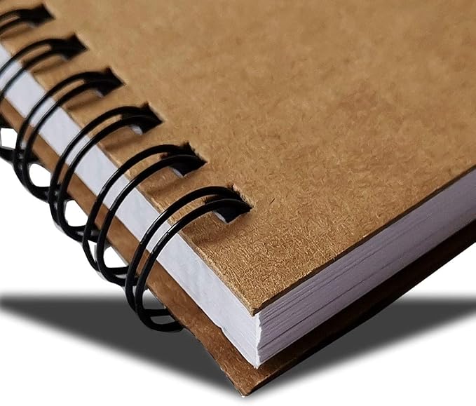 Spiral Notebook, College Ruled Notebooks, Thick Paper, 1 Subject, 3 Pack, 60 Sheets, 6''*8'' (Line Khaki)