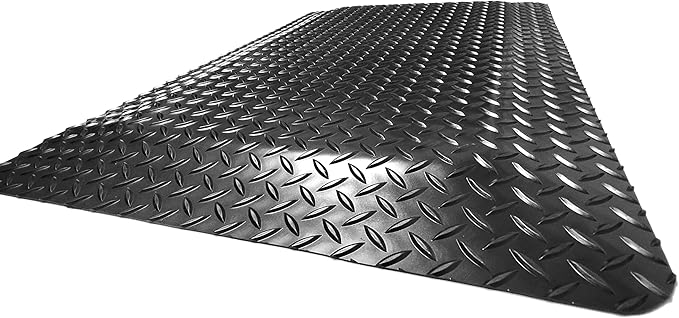 Rhino Mats, American Classic Diamond Anti-Fatigue Mats, Industrial Ergonomic Comfort Standing Mat for Work, Home, Garage, Office, Kitchen or Anywhere (Black 1" Thick, 3 FT. x 20 FT.)
