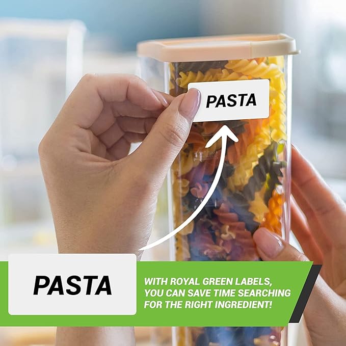 Small Color-Coding Sticker Roll 1.57" x 0.75", 5 Rolls- 2500-Pack, Rectangular Organizing Labels 40mmx19mm (Blue) by Royal Green