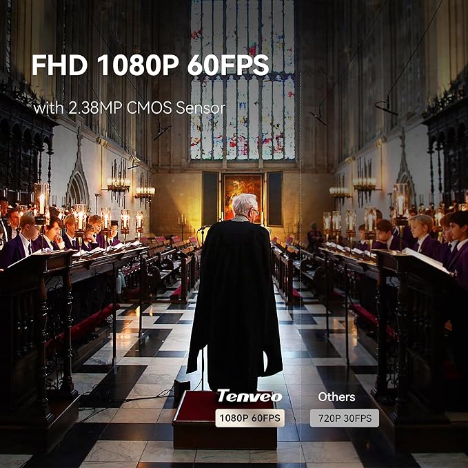 Tenveo VLoop 11X Optical Zoom PTZ Camera Conference Camera, USB3.0/HDMI FHD 1080P 60FPS, for Video Conferencing Live Streaming Church Services Worship Events Business Meeting, Red Dot Design Winner