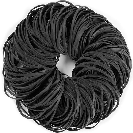 AMUU Black Tactical Rubber Bands Size 33 - 200 Pieces for Office Supply, Home, Money, File Folders - Strong Elastic Bands