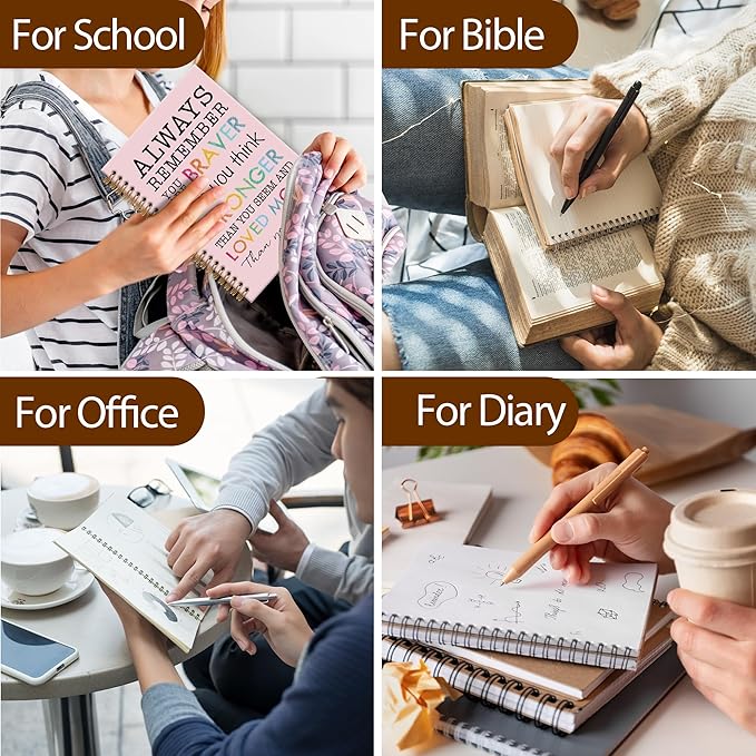 Inspirational Motivational Notebook Journal, Inspirational Gifts Spiral Notebook, You are Brave Motivational Notebooks Gifts for Women, Positive Gifts School Office Supplies, 6x8.2In(Pink)