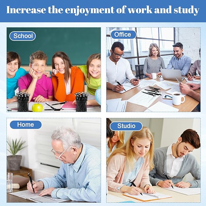 100 Pcs Inspirational Pens Bulk Black Motivational Ballpoint Pen with Writing Touch Screen and Mobile Phone Stand 3-in-1 for Office School Supplies Inspirational Gifts