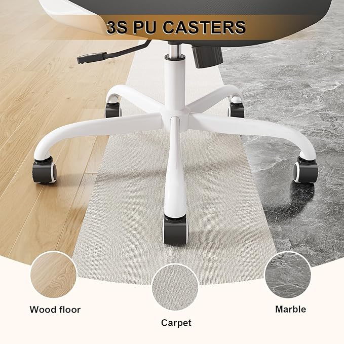 Office Chair, Ergonomic Desk Chairs 330LBS Capacity High Back Mesh Computer Chair with Flip-up Armrests, Comfy Work Chair with Adjustable Lumbar Support, Rolling Chair