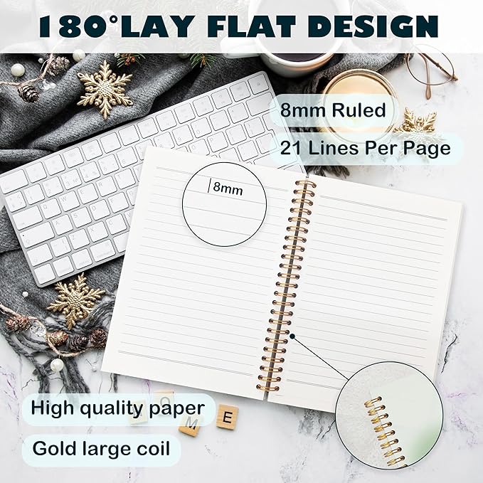 BearCake Trendy Y2K Green Aura Preppy Notebook Journal, Trust the Process Inspirational Notebooks, Aesthetic Notebooks, Green Aesthetic Office Supplies, Hardcover Spiral Notebook 5.5x8.3