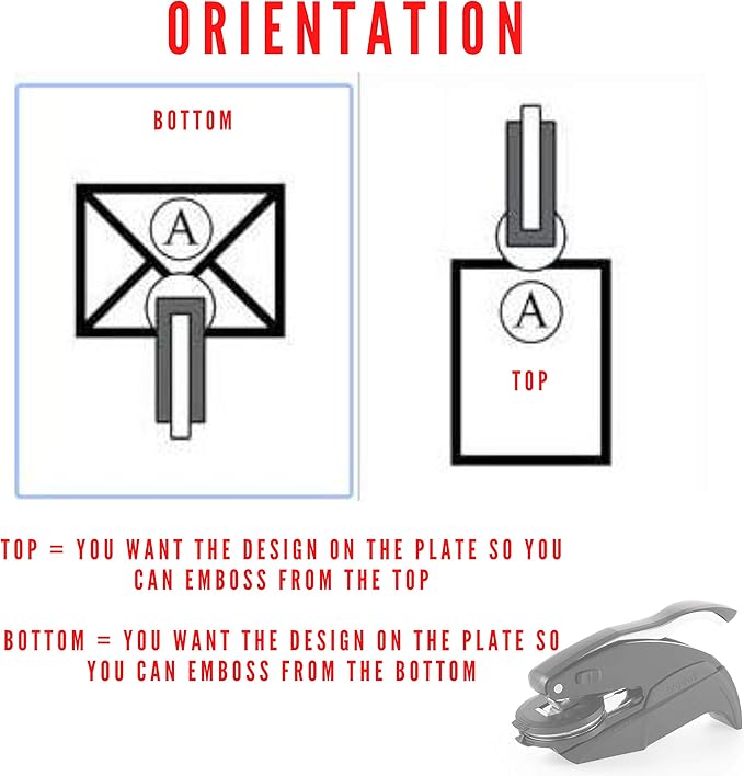 Official Seal Embosser - Custom Notary Embosser, Book & Library Stamp, 1 5/8