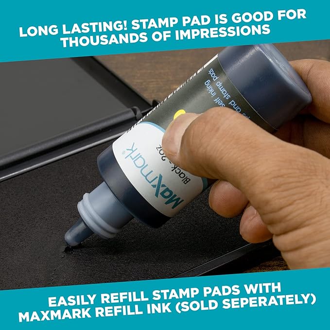 MaxMark Large Orange Stamp Pad - 4-1/4" by 7-1/4" - Premium Quality Felt Pad