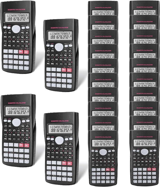 Mr. Pen- Scientific Calculators, 24 Pack, 2 Line, 240 Functions, 12 Digit Math Calculator Scientific with Protective Hardcover Bulk