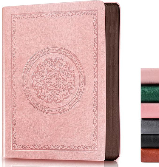 2025 Leather Vintage Journal Notebook,300 Pages,Leather Softcover Lined Journal Notebooks for Women Men,Notebook Journals for Writing Travel,Business,Office,7.1'' X 9.8''