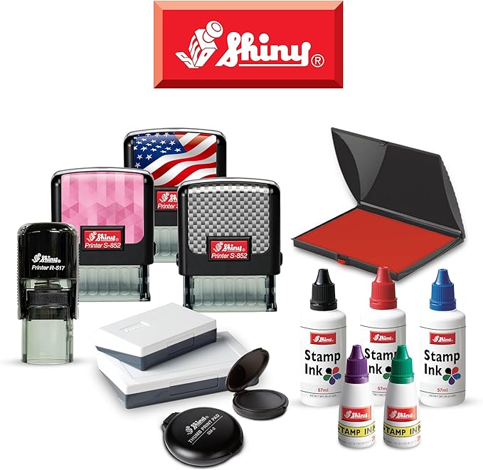 Shiny Sun Teacher Stamp, Round Self Inking Stamp for Classroom, Blue Ink