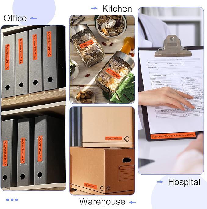 2 Pack Compatible for Ptouch TZe-B21 TZ-B21 TZe TZ Label Tape 9mm 0.35'' Laminated Black on Fluo Orange Label Maker Tape for PT-9700PC PT-1880 PT-1230PC PT-1280 PT-1800 PT-1830