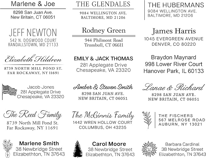 Custom Return Address Stamp - Personalized Self-Inking Stamp | Choose from Multiple Designs | Custom Address Rubber Stamper | Stamps for Mailing | Self Inked Return Stamps | Evrest Press