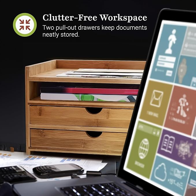 Prosumer's Choice 3-Tier Desktop Organizer, Desk Accessories - Letter Tray for Home or Office - Desk Organization with US Letter Paper Size Drawers for Folders, Mail Organizer, Document Holder