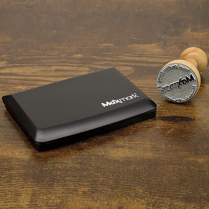 MaxMark Large Premium Sky Blue Ink Stamp Pad - 3.5" x 6.25" - Quality Felt Pad