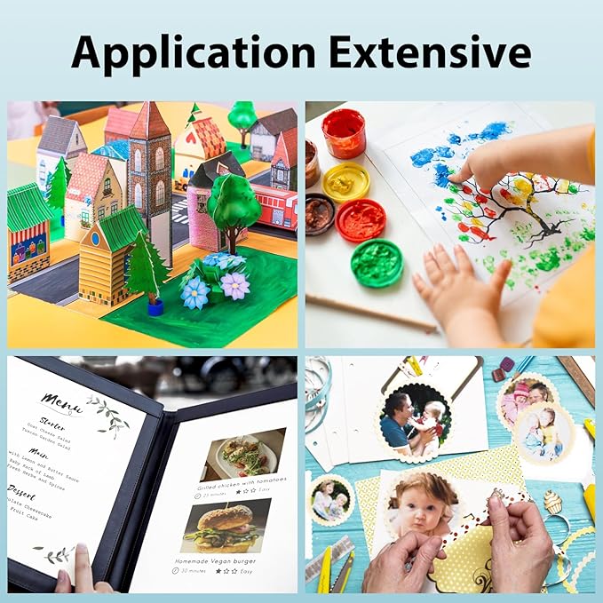 OcePor 400 Sheets White Cardstock 8.5” x 11”, 92lb/250gsm Card Stock, Thick Card Stock Paper, Heavy Cardstock Paper for Printer, Resume, Scrapbooks, Art, Crafts, Business Cards