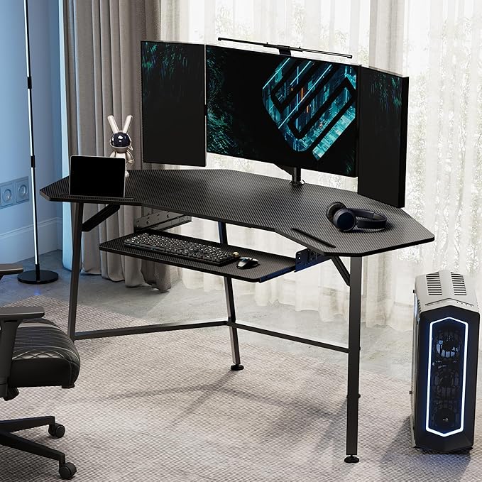 EUREKA ERGONOMIC Adjustable Keyboard Tray Under Desk, 28x11 Inch Large Slide Out Keyboard & Mouse Platform Tray, Wooden Pull Out Computer Keyboard Drawer for Typing Home Office Desk, Black