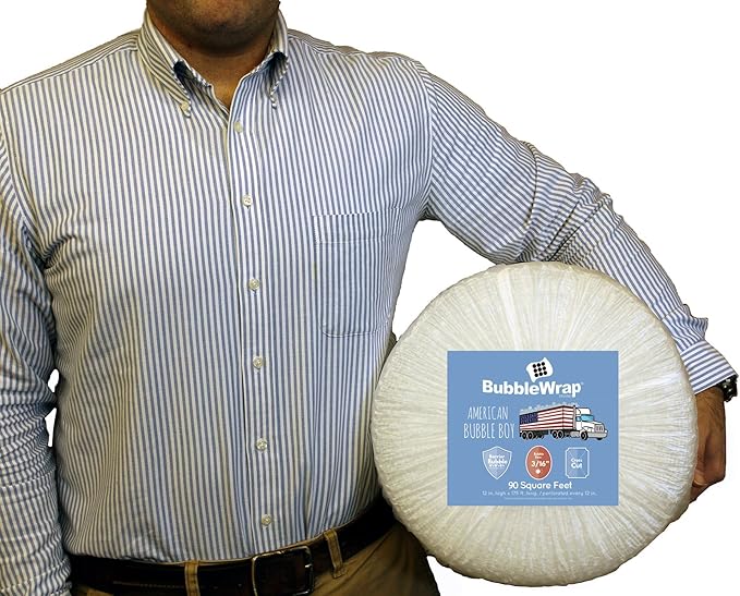 Bubble Wrap 90', Small 3/16 Cushioning, 90 ft with Perforated Every 12"