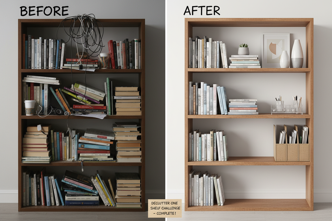 Declutter One Shelf Challenge