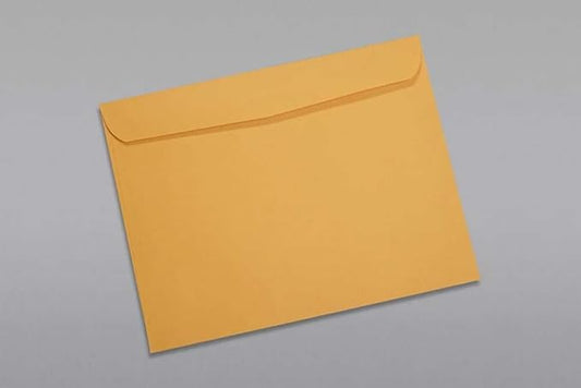 Limited Papers (TM) Booklet Envelopes, (Open Side) Brown Kraft, Gummed Seal, 28 Pound, Heavyweight, For Mailing And More. (500, 10 x 15)