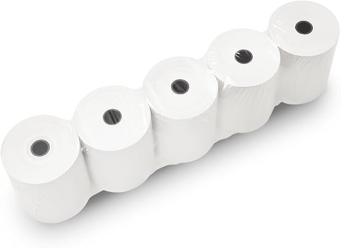 (50) 3 1/8 x 230 Thermal Paper Receipt Rolls 3.125 x 230 ft, POS/Cash Register Paper, TM-T88 T20 T90 Bixolon SRP-350 370, BPA Free, 50 Rolls, 48 GSM