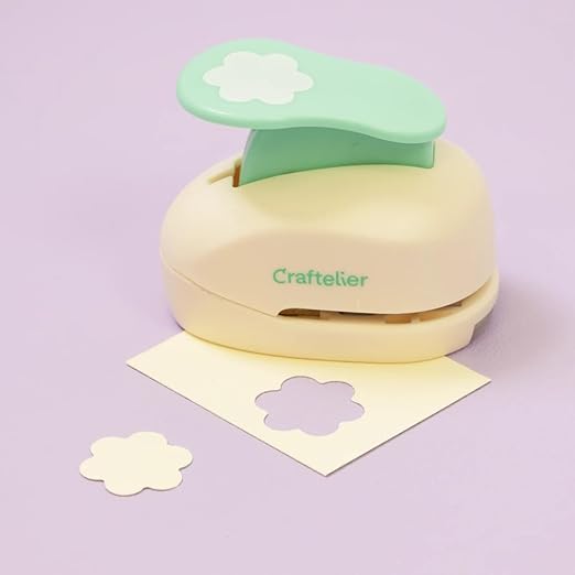 Craftelier - 1 Inch Flower Hole Punch with Lever Press – Flower Punches for Paper Crafts | Hole Puncher for Crafts, Scrapbooking, DIY Cards & Journals | Hole Punch Shapes for Paper & Cardstock.