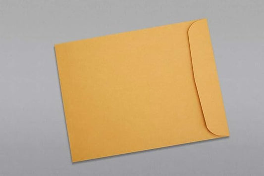 Limited Papers (TM) Booklet Envelopes, (Open Side) Brown Kraft, Gummed Seal, 28 Pound, Heavyweight, For Mailing And More. (250, 12 x 16)