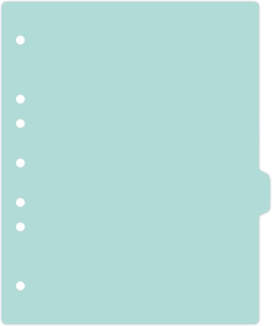 Carstens - Heavy Duty Plastic Ring Binder Dividers, Side Tab, 1/9 Cut, Tab 6 Position, US Letter, Aqua, Pack of 10, (2618-15) - Ideal Medical Chart Dividers or Index Tabs for 3 Ring Binders