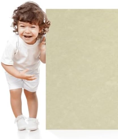 Natural Parchment 8.5x11 150 Sheets Cardstock 65 lb Cover 176 GSM Smooth Finish Letter Size for Invitations Crafts Restaurant Menus Printing Flyer