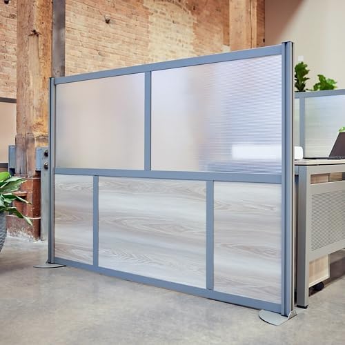 NBF Office Partitions - Cubicle Privacy Panel Wall Divider - Modern Room Separator with Quick Assembly - Indoor Laminate Free Standing Portable Room Divider Panel - 52" H x 73" W (Espresso)