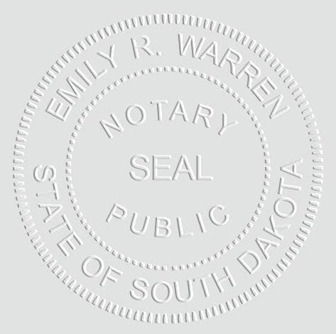 MaxMark Notary Seal Round Pink Embosser for South Dakota State - Includes Gold Burst Seal Labels (50 Count)