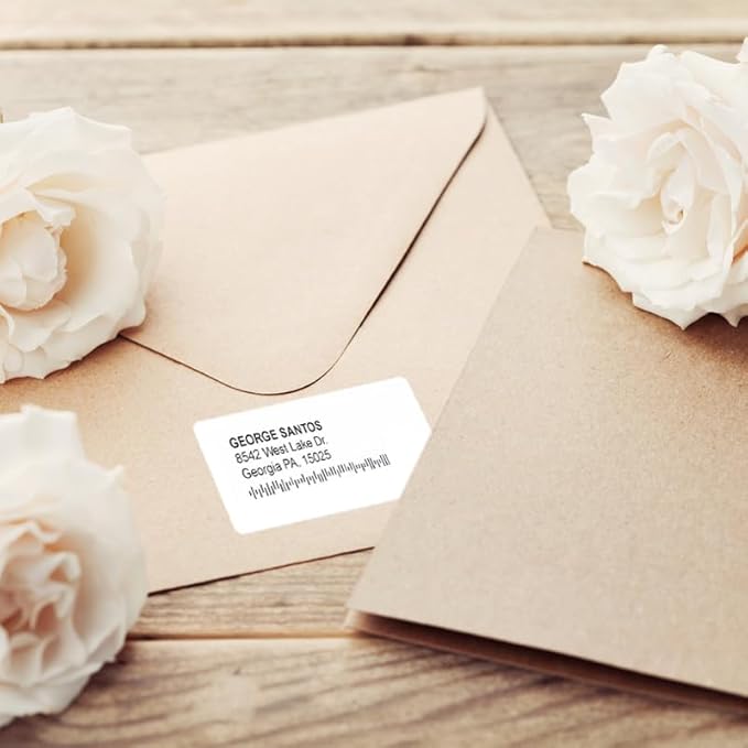 Phomemo 1.25x2.25” White Direct Thermal Label for Address, Self-Adhesive Thermal Stickers Labels, Printer Label for Address, Logo, Shipping, Barcodes, QR Code (1000 Labels/Roll,1 Roll