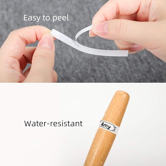 Label KINGDOM TZe-211 6mm Label Maker Tape Replacement for Brother TZe211 TZe TZ Tape 6mm 0.23 Laminated White 1/4 Inch Compatible with Brother P Touch PT-D210 PT-D220 PT-H110 PT-D400, 6-Pack