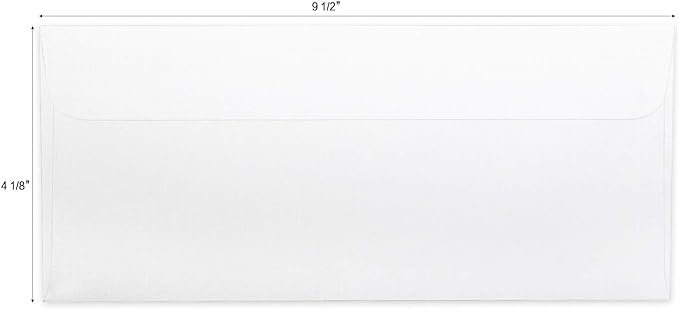 HERKKA #10 Security Self-Seal Envelopes, No.10 Windowless Bussiness Envelopes, Security Tinted with Printer Friendly Design - Size 4-1/8 x 9-1/2 Inch - White - 24 LB - 1000 Pack