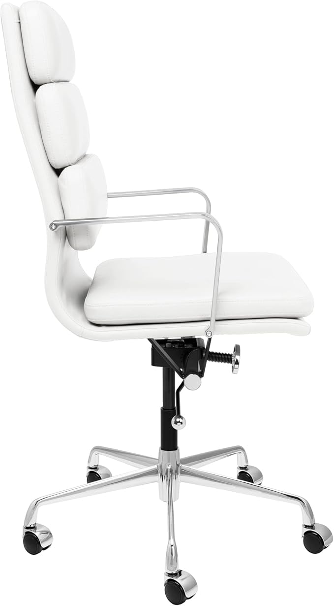 Laura Davidson Furniture SOHO II Tall Back Padded Management Chair (White)