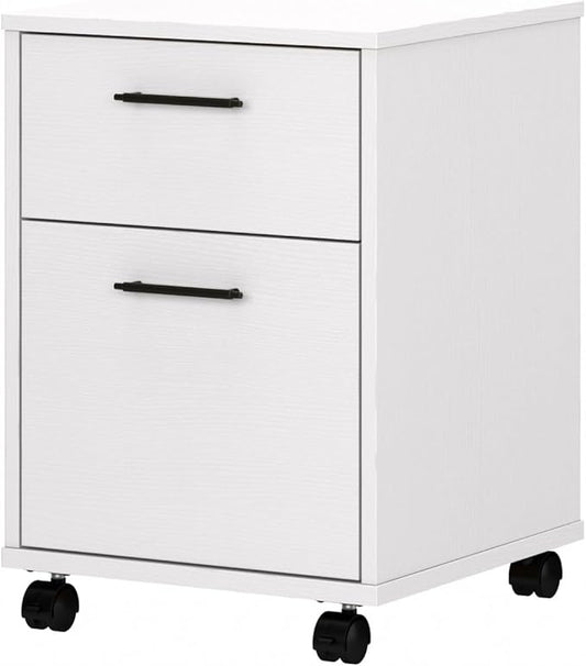 Bush Furniture Key West 2 Drawer Mobile File Cabinet, Rolling File Cabinet for Home Office
