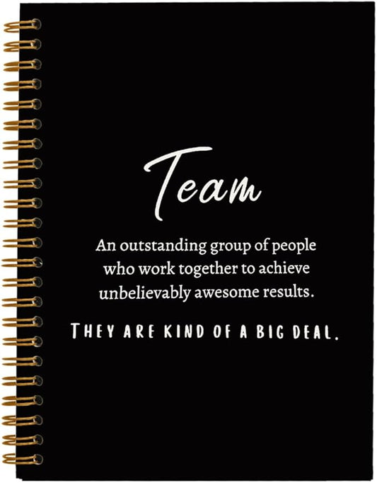 hold fizz Black Meeting Notebook for Work, Employee Appreciation Gifts, Team Gifts for Employees, Journals for Writing, Thank You Gifts for Women Men Leader Boss Manager Mentor Coworkers, 5.5"x8.3"
