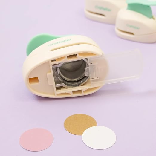 Craftelier - Paper Punch Set | 3/8", 5/8" & 1" Shape Hole Puncher for Paper Crafts | Round Hole Punch to Create Scrapbooks, DIY Cards & Journals | Craft Punch Set for Cardstock.