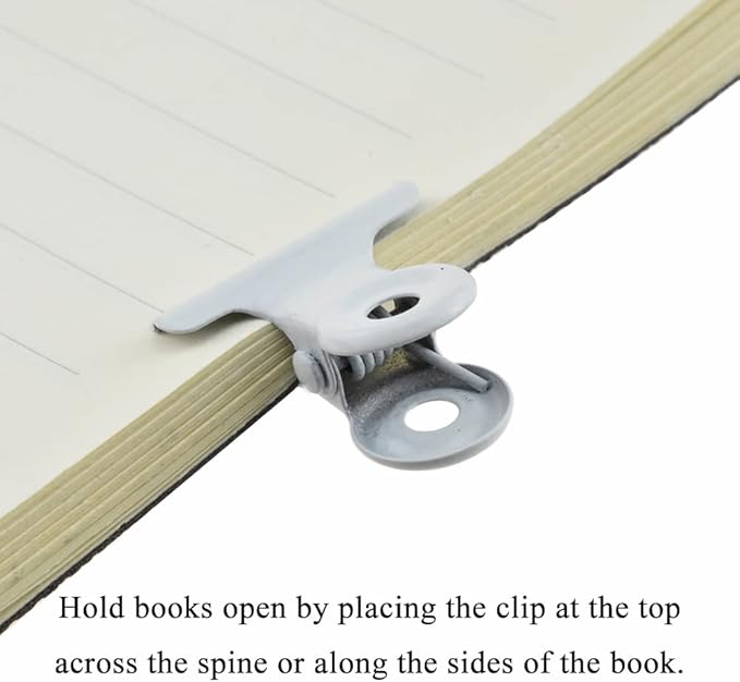 HAHIYO 0.87inch White Bulldog Clips Metal File Hinge Binder Clips Clamps Save Space Strong Spring Jaws Rock Solid Grip Book Lay Flat Deburred Edge for Hang Photos Wall Grid Dog Food 30PCS