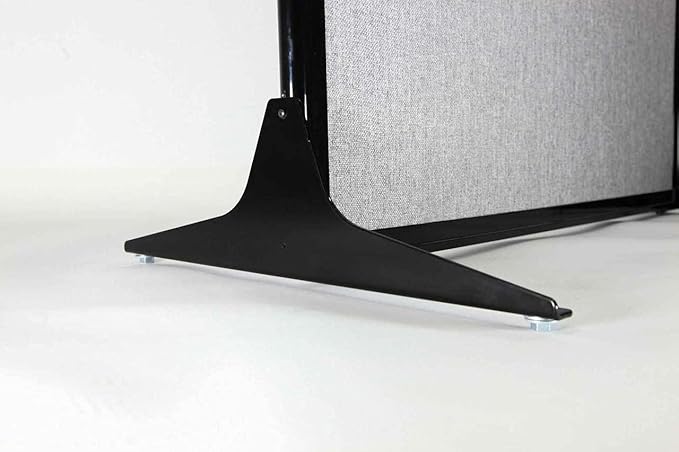 Versare Workstation Partition | Portable Wall Divider | Modern Office Cubicle | Free Standing Privacy Screen | Flexible Work Space | 66" x 70" Black Fabric Panels