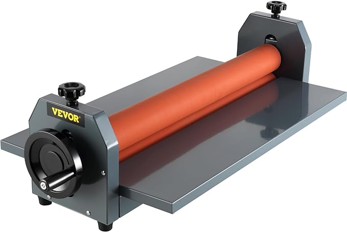 VEVOR 51 Inch Cold Laminator Machine 10mm Manual Vinyl Photo Film Cold laminator Hand Crank Pressure Cold Roll laminator(51Inch)