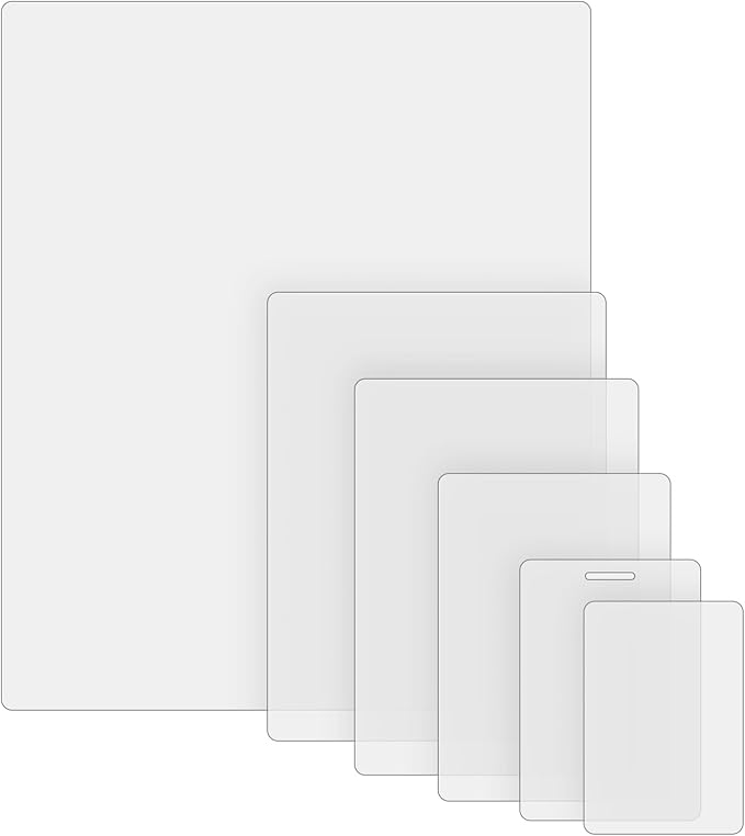KTRIO 5 Mil Laminating Sheets 150 Pack, Various Sizes Thermal Laminating Pouches, Clear Laminate Sheets for Letter Size, Photos, Notecards, ID Badges, Business Cards, Compatible with Laminators