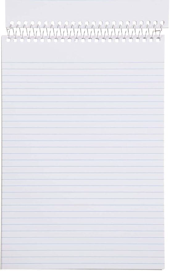 Mintra Office Steno Book - (Primary Colors, 8 Pads/Pack, Narrow Ruled) - 6inx9in, 100 Sheets per pad, POLY Cover, notebook for writing notes in school, university, college, work, office