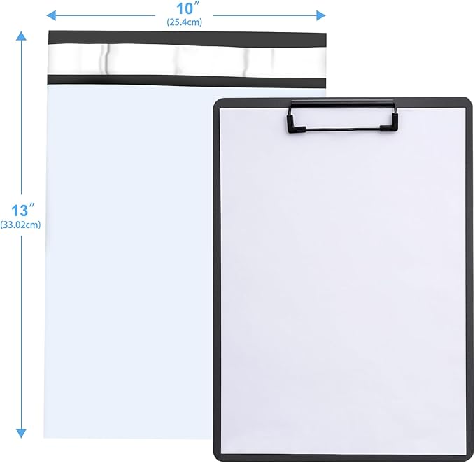 Poly Mailers 10x13 Inch 200 Pcs, White Shipping Bags, Mailing Envelopes with Self Seal Adhesive Strip, Waterproof and Tear-Proof Poly Bags for Non-Fragile Items.