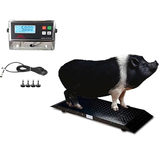 Liberty LS-920-2k Industrial Portable Floor Scale for Small Animal, Platform 50" x 20" / up to 2000 lbs (Scale System Imported)