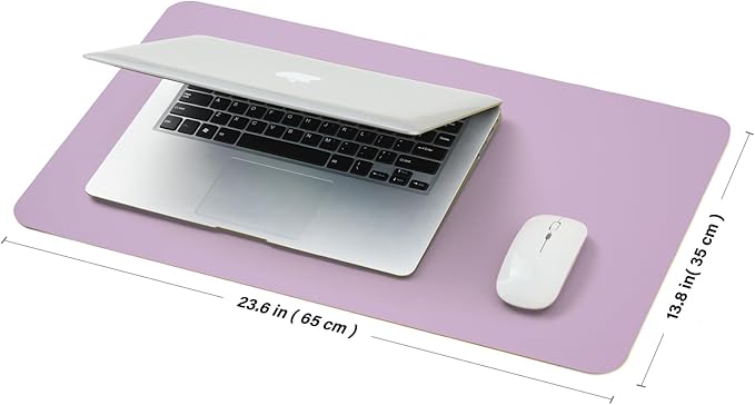 Cork Desk Mat - Small Dual-Sided Desk Pad for Office and Home - Desk Organization and Accessories - Ideal for Large Mouse Pad and Small Desk Mats on Top of Desks(Purple,23.6"x 13.8")