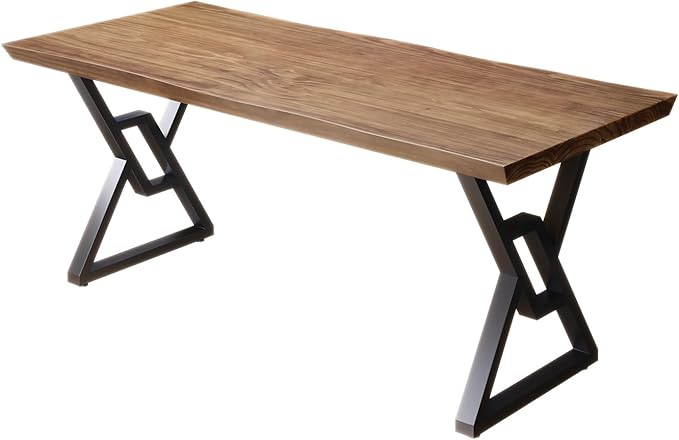 Solid Wood 55-inch Computer Desk - Large Office Desk for Home Office, Modern and Simple Design, Industrial Executive Work Table, Steady Home Office Bedroom Furniture for Study Reading Writing Dining