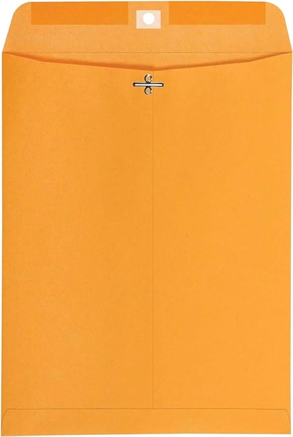 Catalog Envelopes (Open End), Brown Kraft, 28 Pound. 500 Per Pack. (Clasp, 12"x15.5)