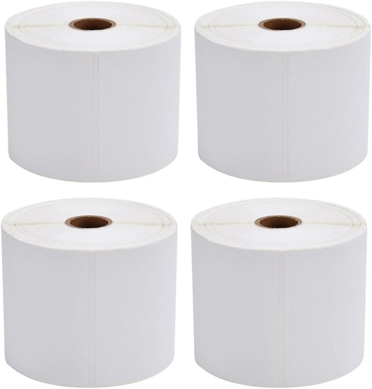 MFLABEL® 4 Rolls of 450 Direct Thermal Shipping Labels 4x6 for Zebra 2844 Zp-450 Zp-500 Zp-505