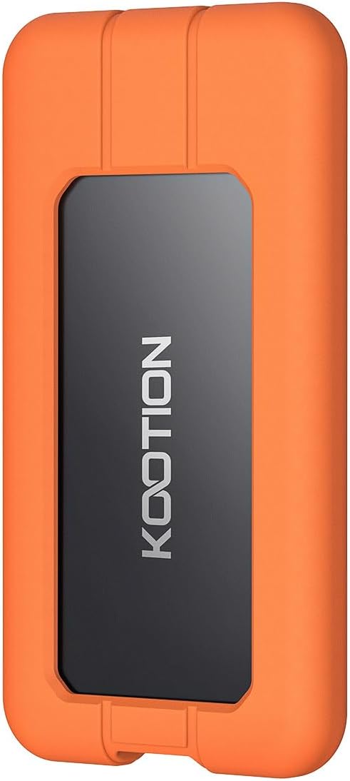 KOOTION 2TB Portable SSD USB-C Up to 2000MB/s USB 3.2 External SSD Portable Solid State Drive with Protective Case Shockproof Waterproof Type-C External Solid State Drive for PC/Mac